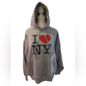 Authentic Life Apparel I Love NY hoodie Sz L New York Travel Gorpcore Cozycore